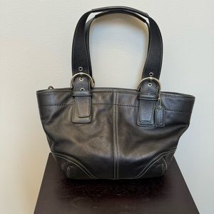 Coach Black Leather Shoulder Bag